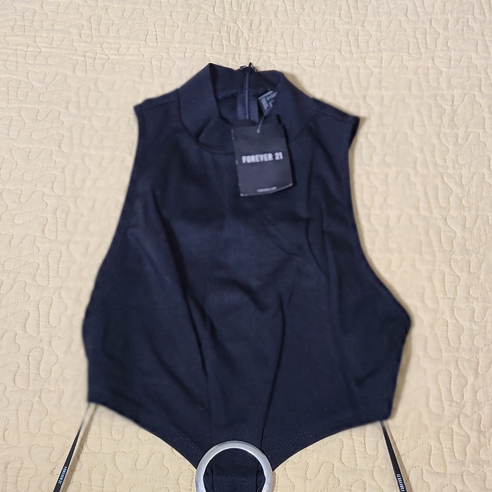 Forever 21 O ring cutout sleeveless halter top midi dress size L - Picture 4 of 9